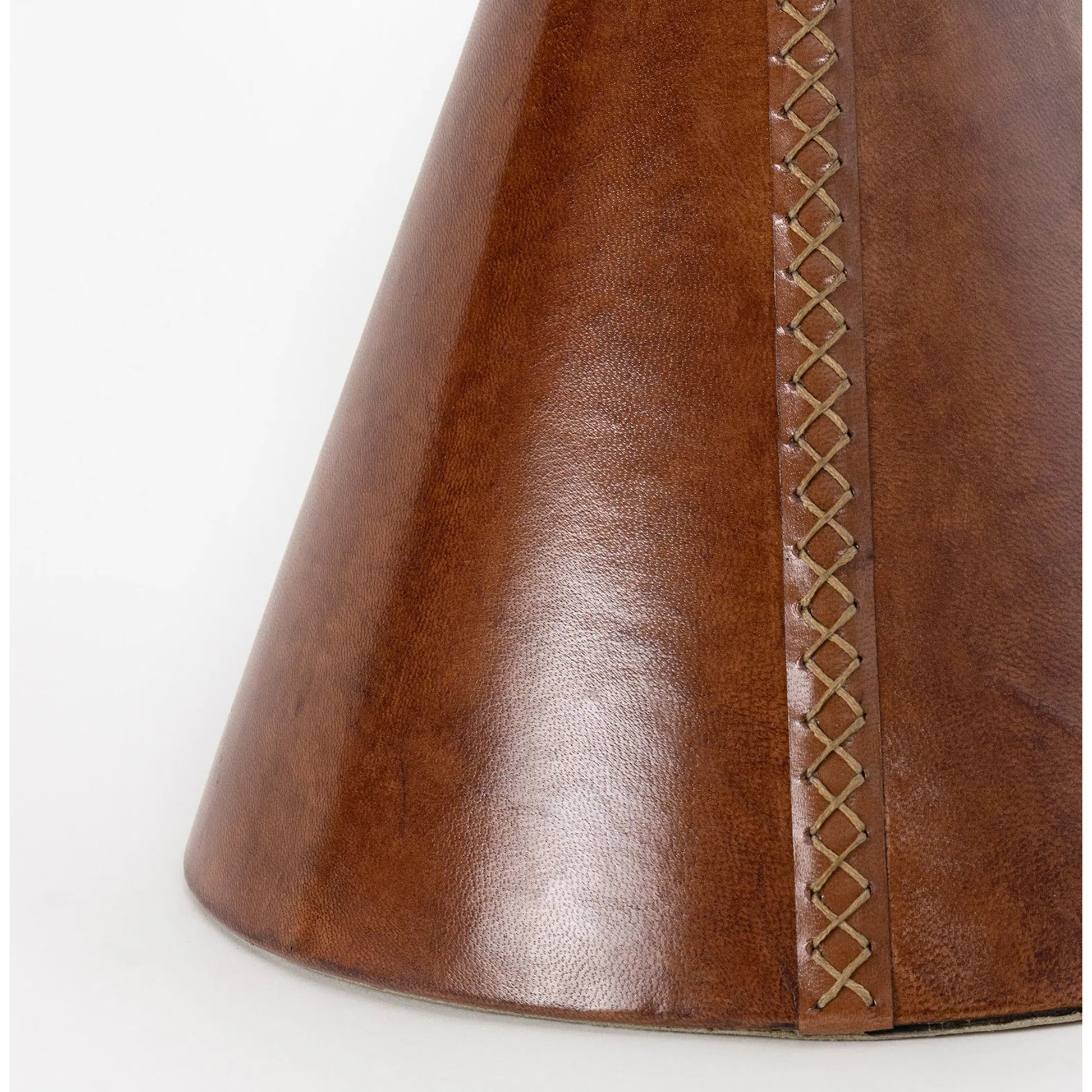 Gabe Leather Accent Table by Regina Andrew. Made from leather in a unique style.