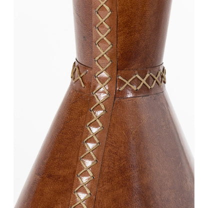 Gabe Leather Accent Table by Regina Andrew. Made from leather in a unique style.