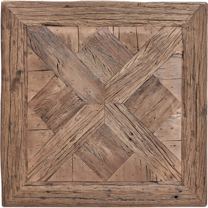 Carson Wood Side Table by Regina Andrew in brown and brown. Made from reclaimed wood in a unique style.