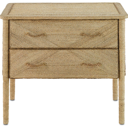 Kaipo Chest by Currey and Company. Made from abaca rope, wood in a coastal style.
