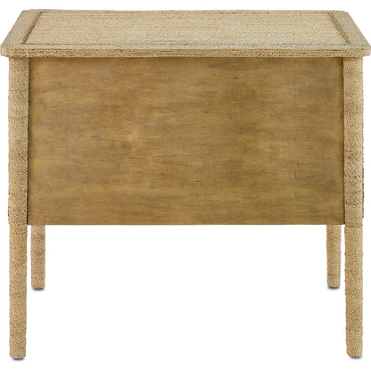 Kaipo Chest by Currey and Company. Made from abaca rope, wood in a coastal style.