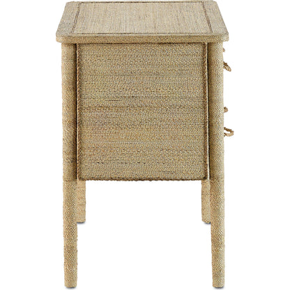 Kaipo Chest by Currey and Company. Made from abaca rope, wood in a coastal style.