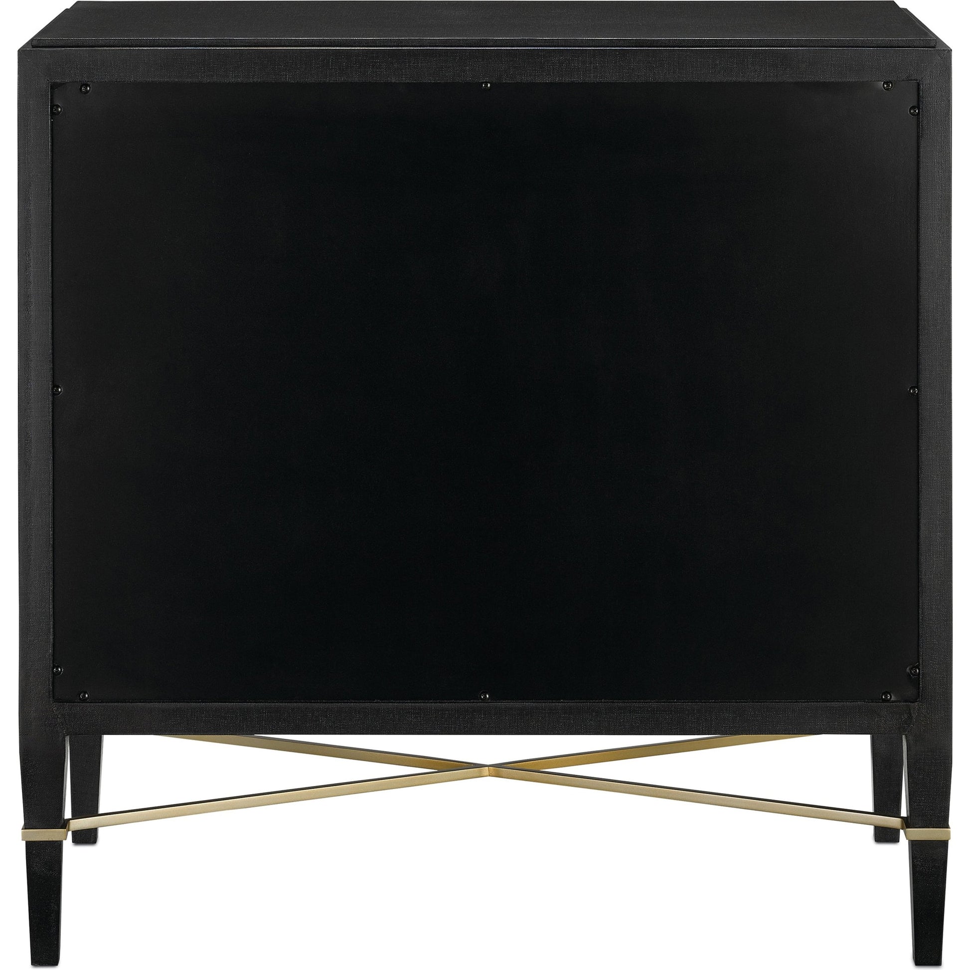 Verona Chest by Currey and Company in black, champagne. Made from solid wood, engineered hardwood in a modern style.