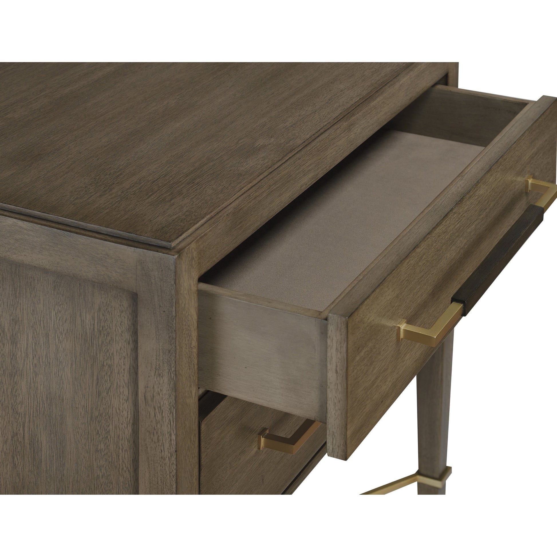 Verona Chanterelle Nightstand by Currey and Company in chanterelle, coffee, champagne. Made from mahogany, brass, iron in a transitional style.