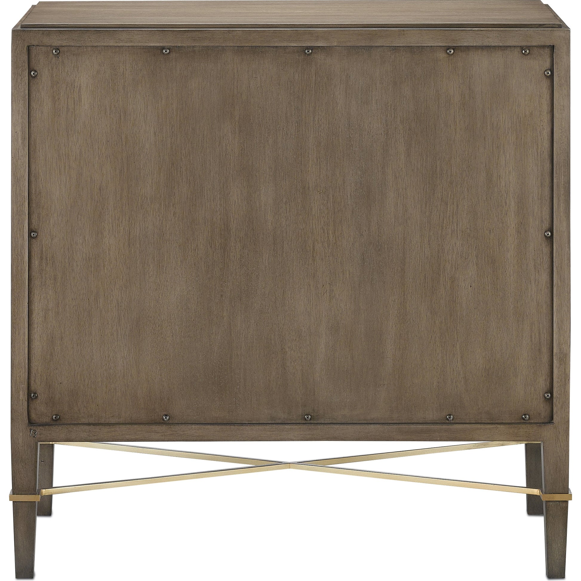 Verona Chanterelle Chest by Currey and Company in chanterelle, coffee, champagne. Made from mahogany, brass, iron in a transitional style.