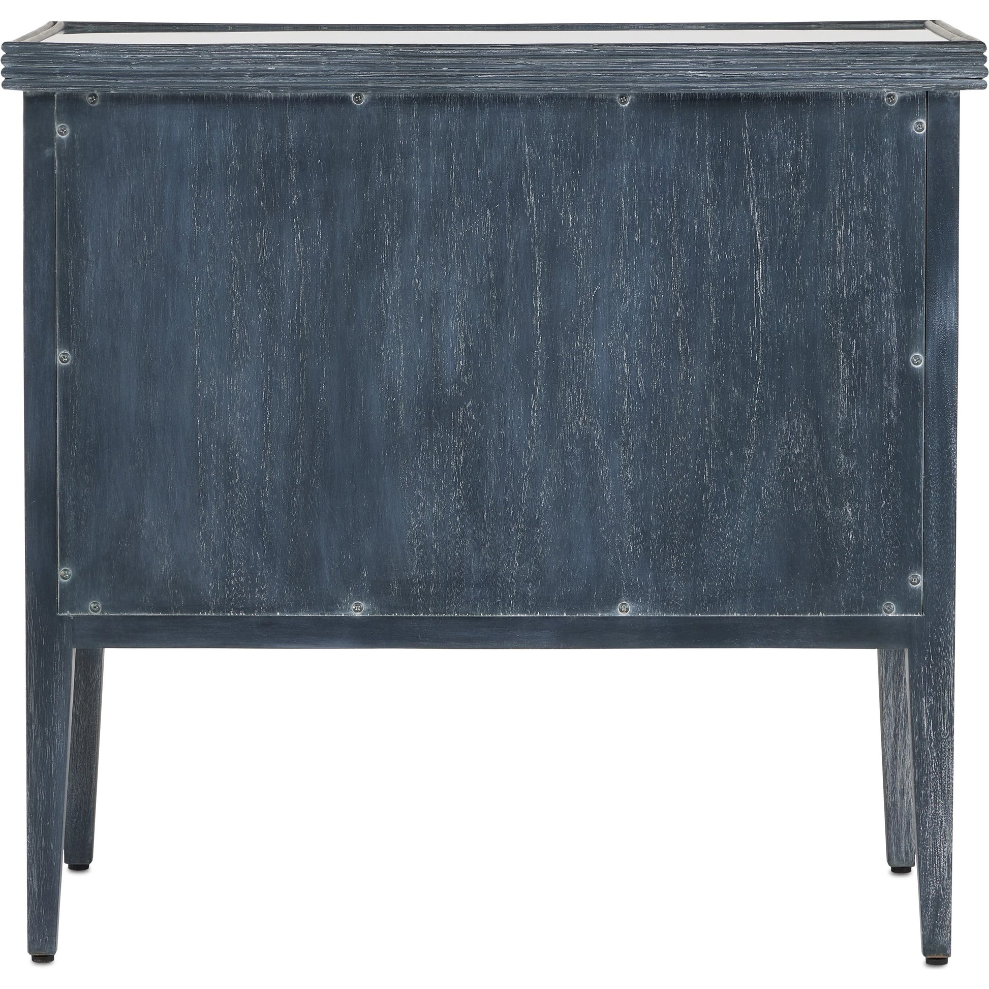 Santos 2-Drawer Chest by Currey and Company. Made from mahogany, rattan, brass, glass in a transitional style.