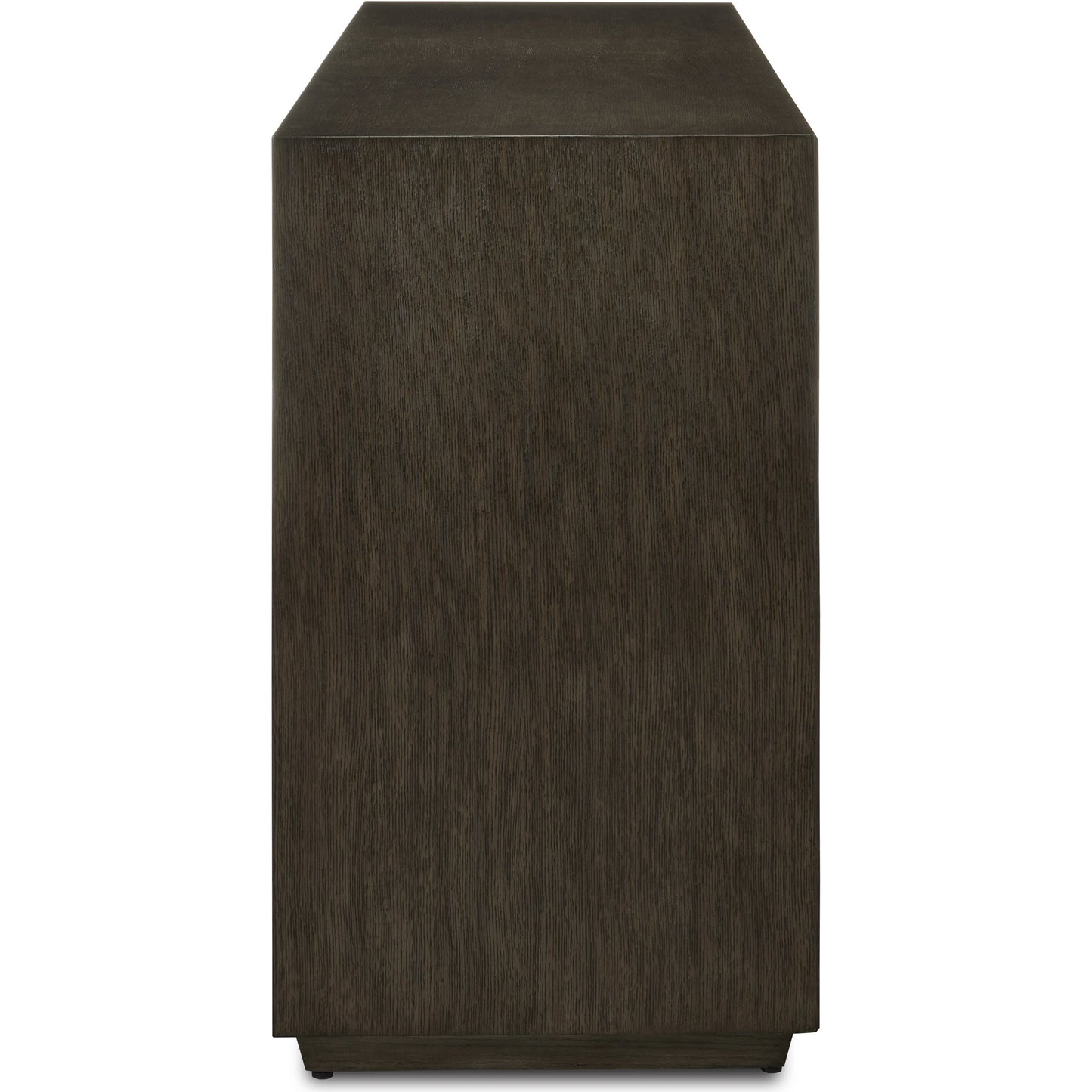 004 SI-1923983 | Additional Silo | Kendall Credenza by Currey and Company in dove gray, polished brass. Made from oak solids, veneers, brass in a transitional style.