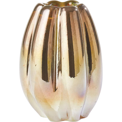 Ribbed Vase by Global Views in irys gelp. Made from art glass in a eclectic & global style.