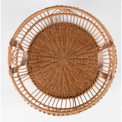 Sumatra Rattan Floor Storage Basket by Villa by Classic Home. Made from rattan in a rustic style.