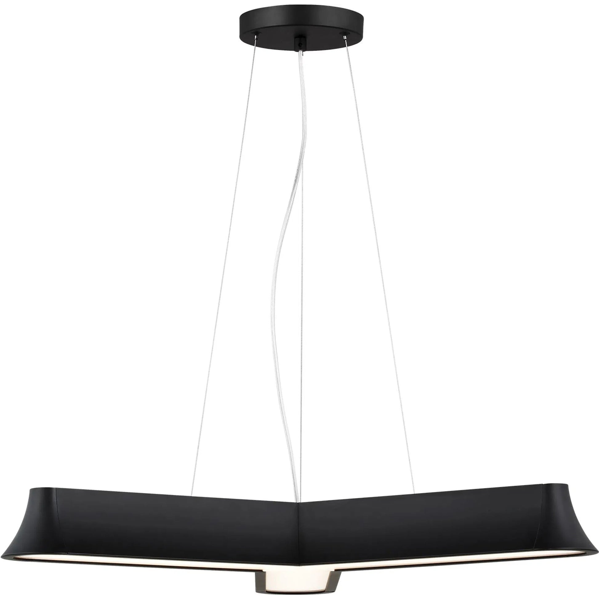 Vaughn Three Light Chandelier by Visual Comfort & Co.. Made from steel in a modern style.