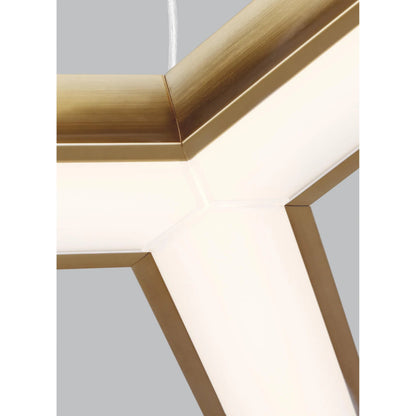 Vaughn Three Light Chandelier by Visual Comfort & Co.. Made from steel in a modern style.