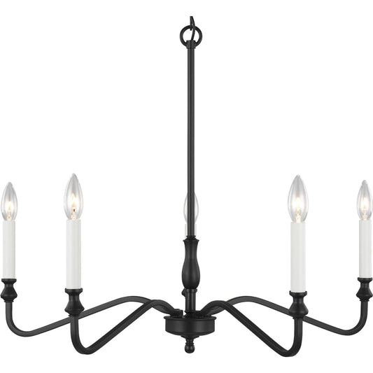Lanne Five Light Chandelier by Visual Comfort & Co.. Made from steel in a unique style.
