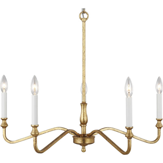Lanne Five Light Chandelier by Visual Comfort & Co.. Made from steel in a unique style.