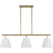 Crestgrove Three Light Linear Chandelier by Visual Comfort & Co.. Made from steel in a unique style.