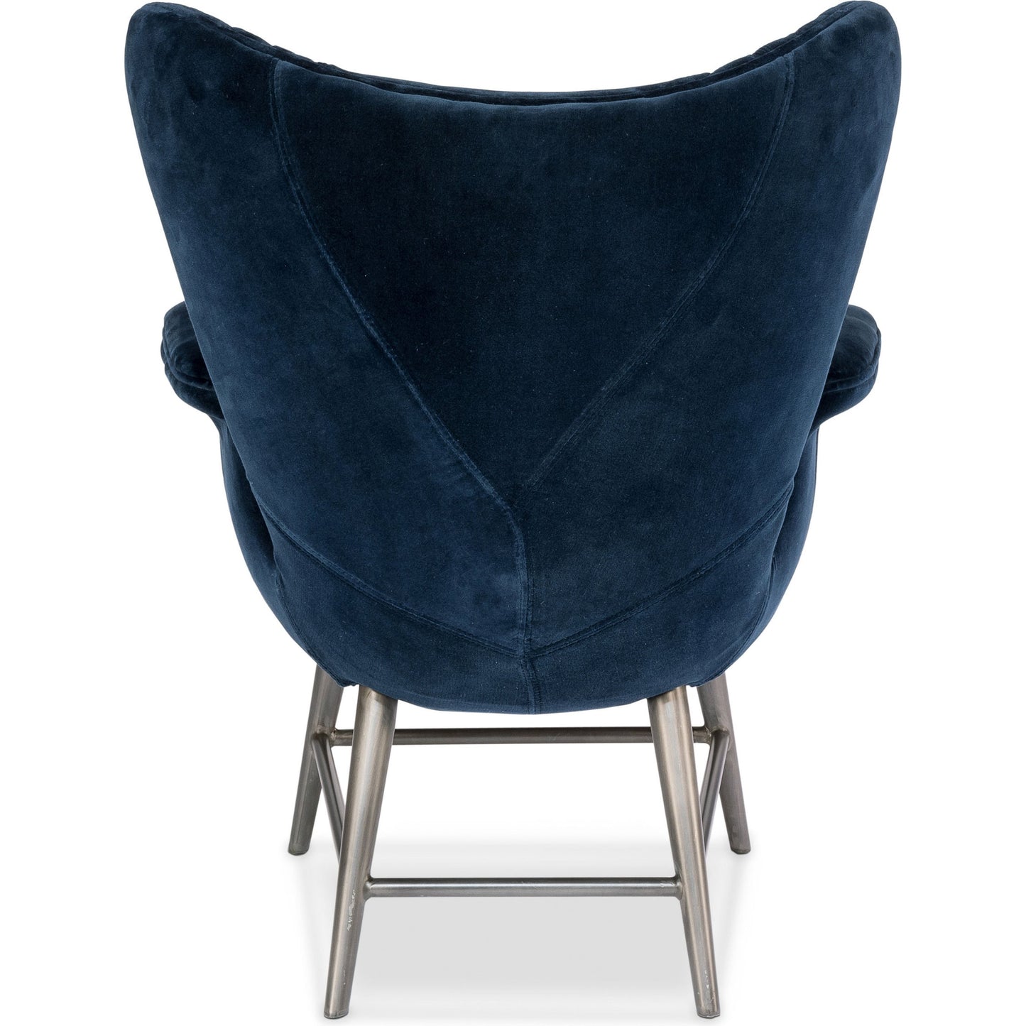 004 O-SARRIED-LTD-30027 | Additional Silo | Wings Chair by Sarreid Ltd. in blue. Made from velvet, metal in a modern style.