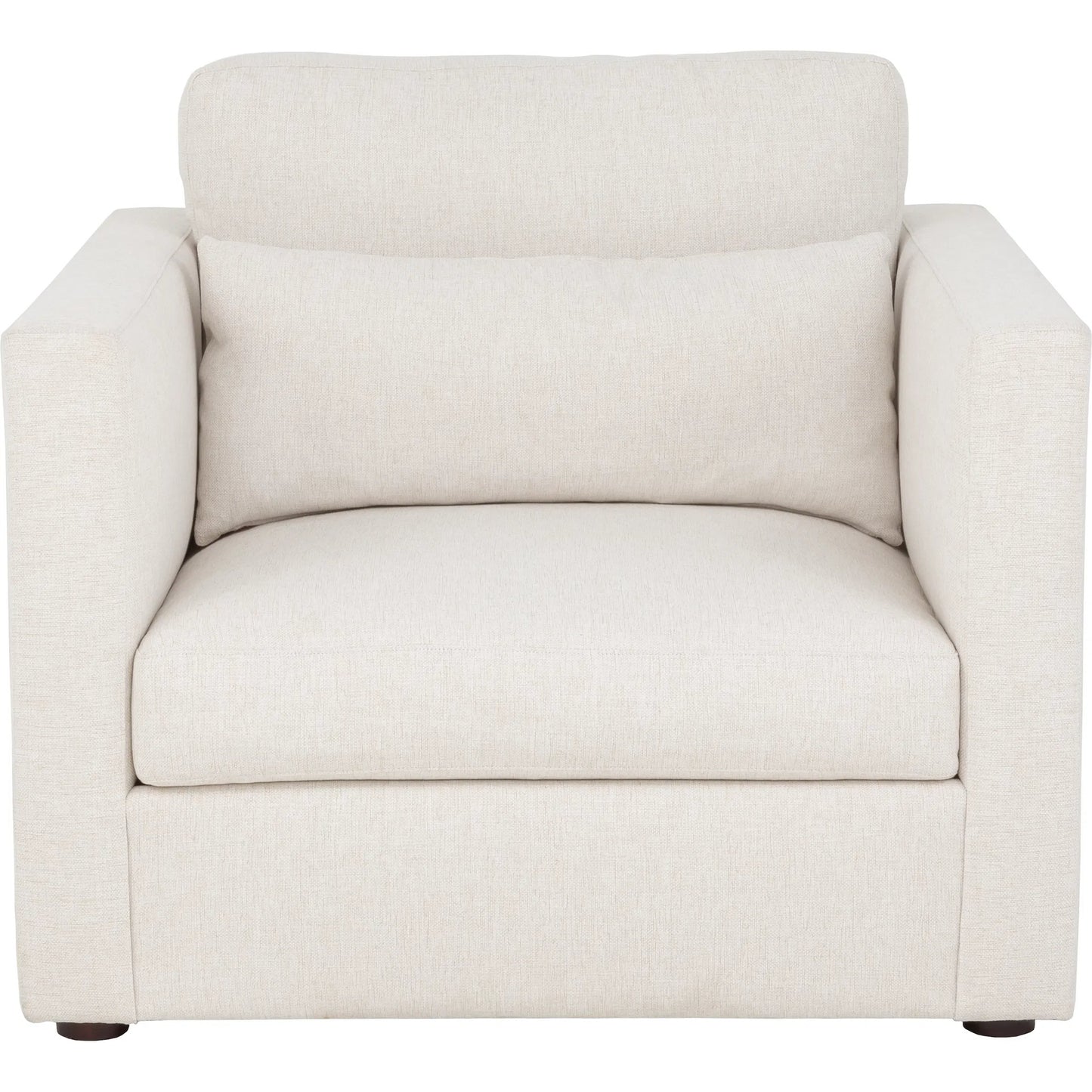 003 SI-2636161 | Additional Silo | Banks Lounge Chair by Fairfield Chair in light grey and cream. Made from beech solids in a unique style.