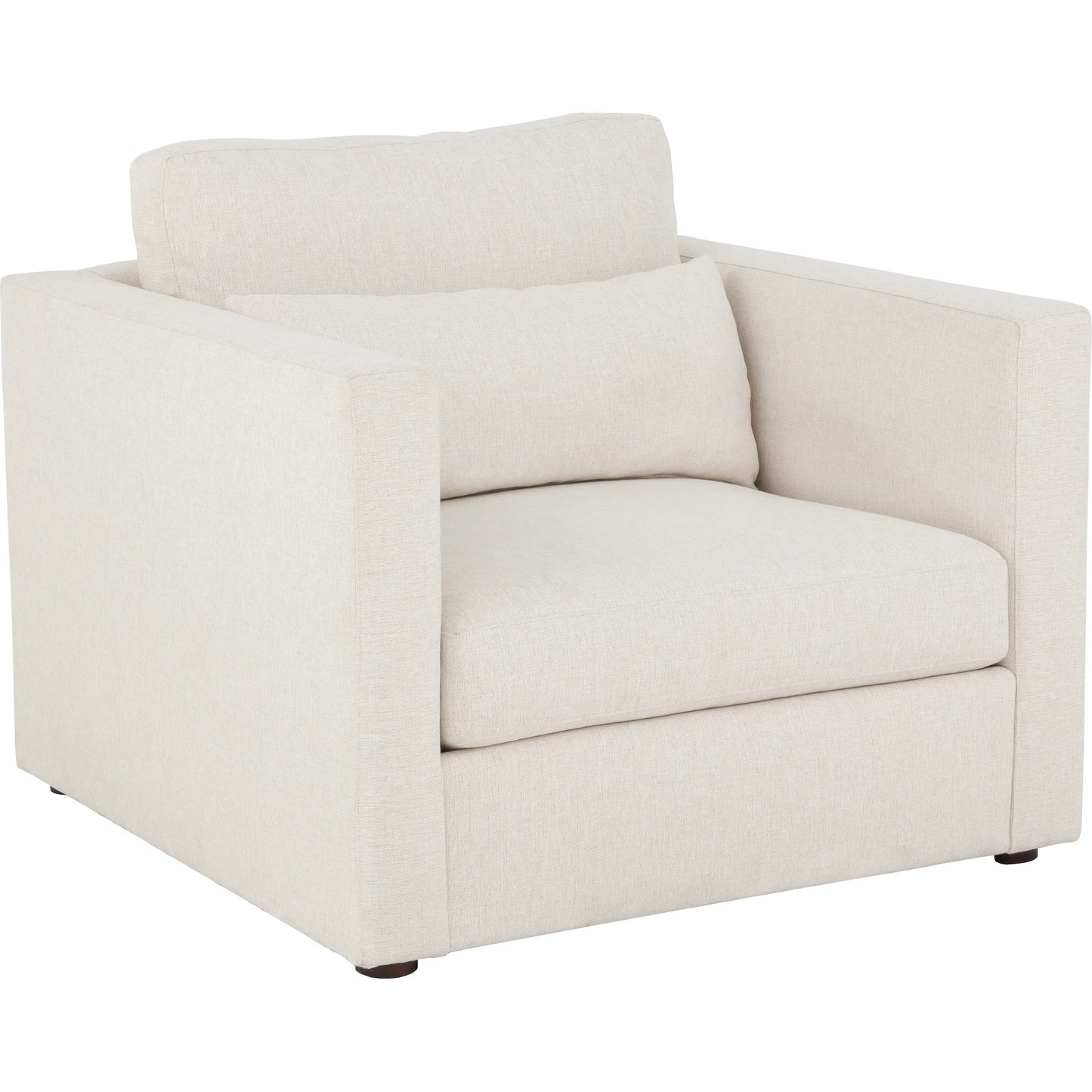 001 SI-2636161 | Additional Silo | Banks Lounge Chair by Fairfield Chair in light grey and cream. Made from beech solids in a unique style.