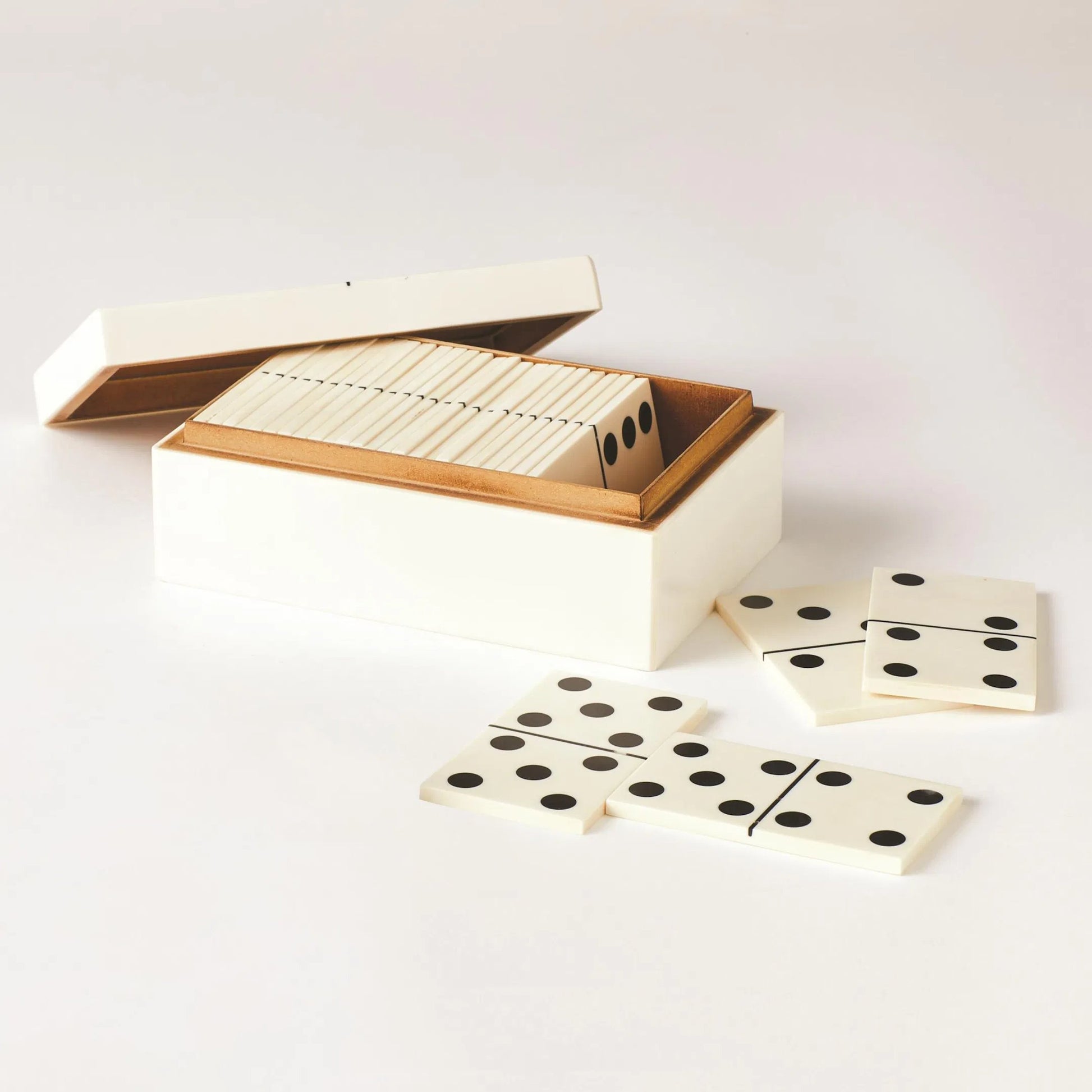 Dominoes Box by Global Views. Made from mdf, resin in a modern style.