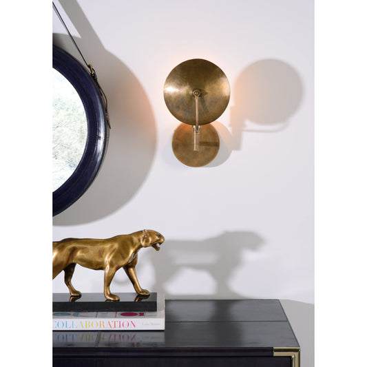 Art Deco Tiger by Wildwood in antique patina, natural black. Made from cast brass in a modern style.