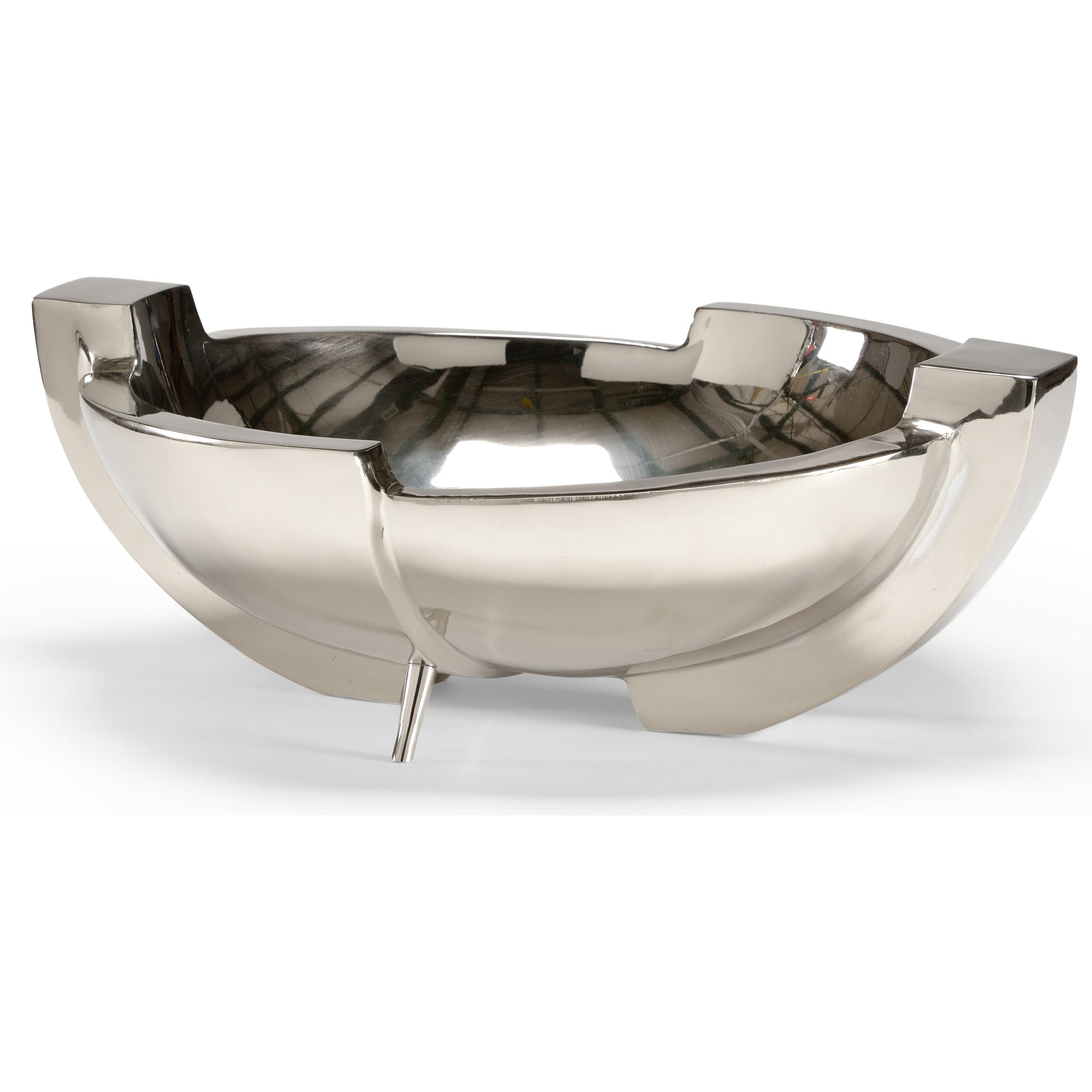 Contemporary Bowl by Wildwood in polished nickel. Made from brass in a modern style.