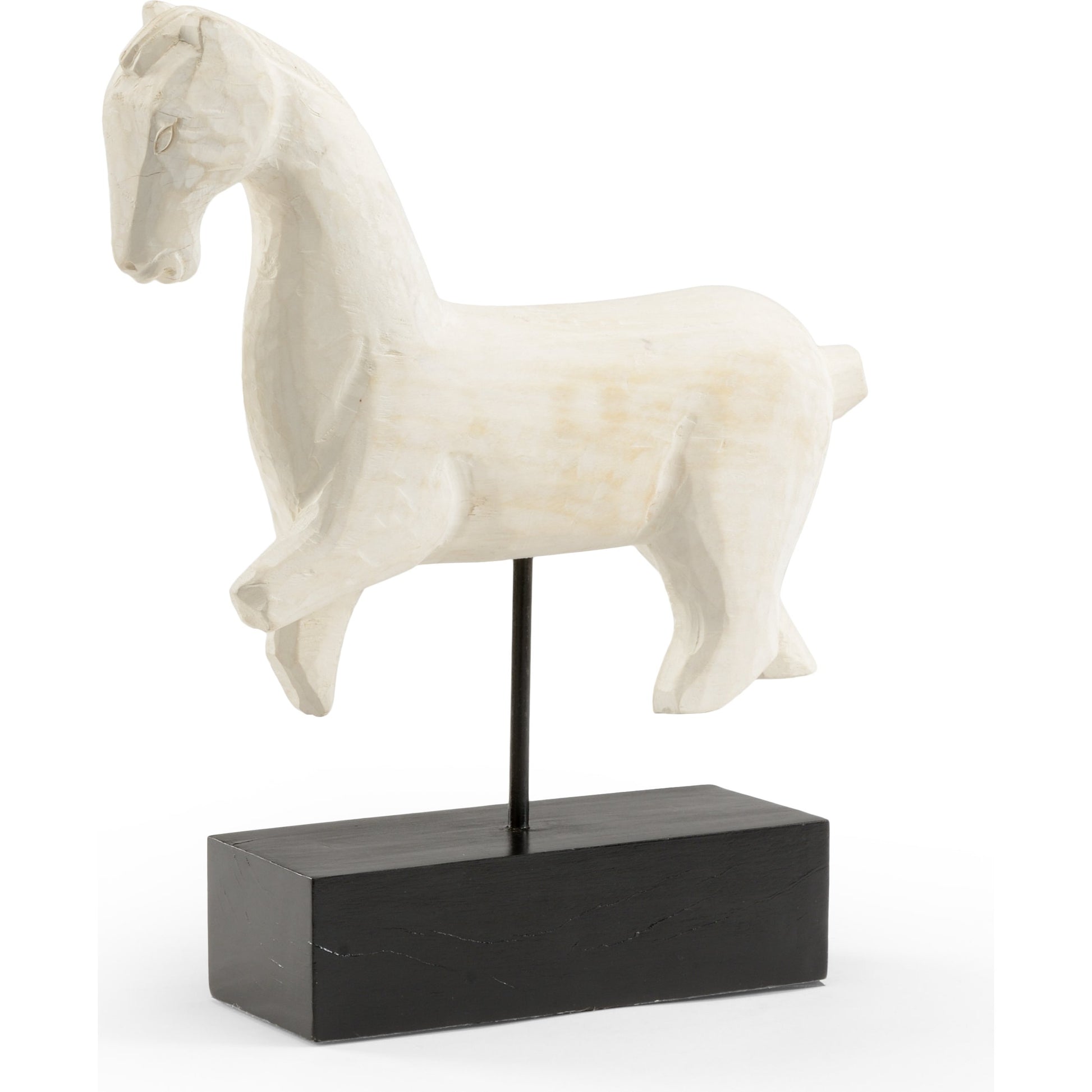 Running Horse by Wildwood in white, black. Made from wood in a eclectic & global style.