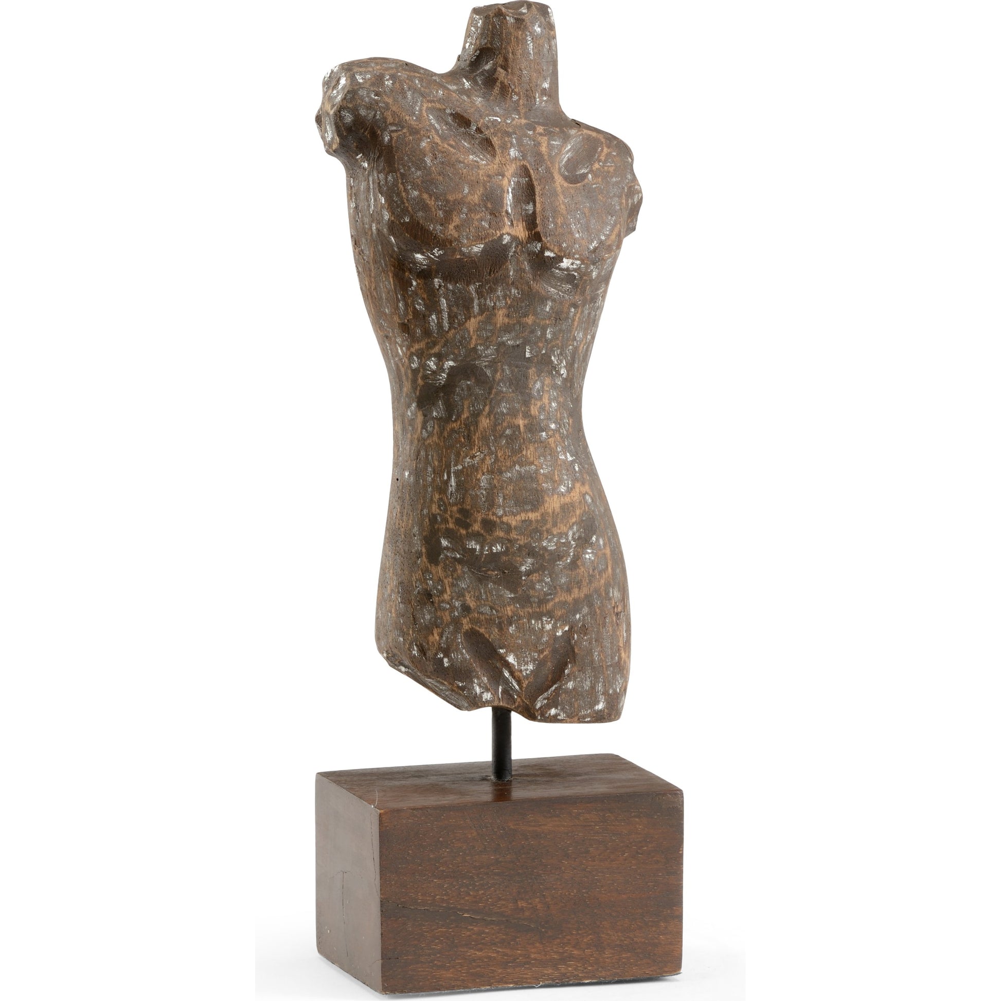 Torso by Wildwood in distressed finish. Made from hand carved wood in a eclectic & global style.