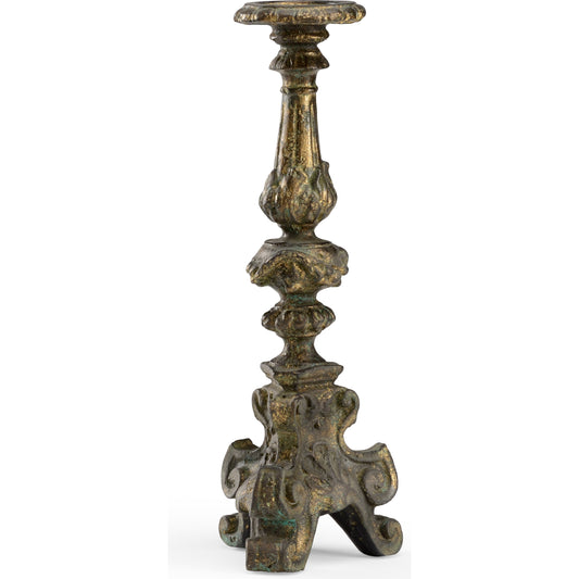 Ornate Candlestick by Wildwood in gold. Made from composite in a cottage & farmhouse style.