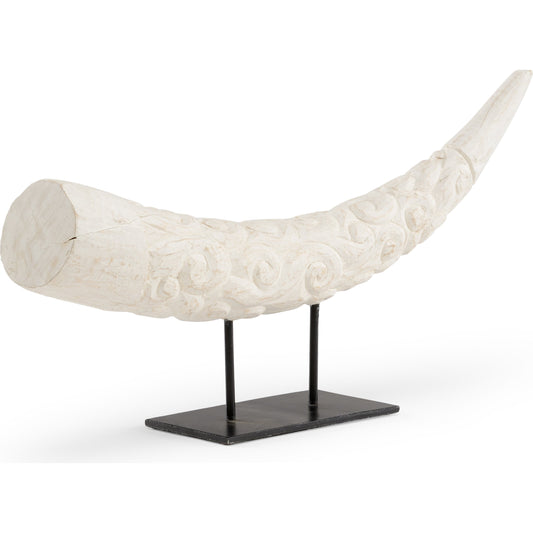 001 SR-385285 | Additional Silo | Elephant Tusk by Wildwood in white, black. Made from hand carved in a eclectic & global style.