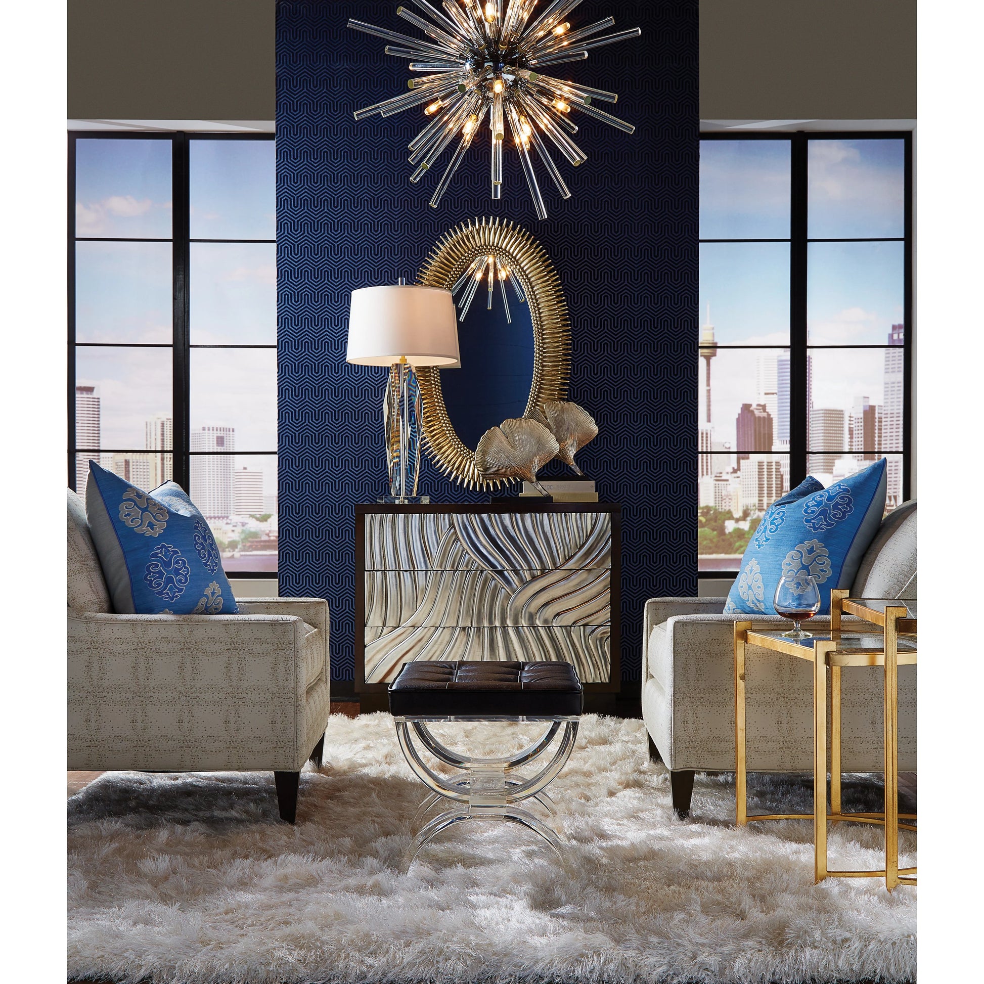 Lucius Mirror by Wildwood. Made from composite in a modern style.