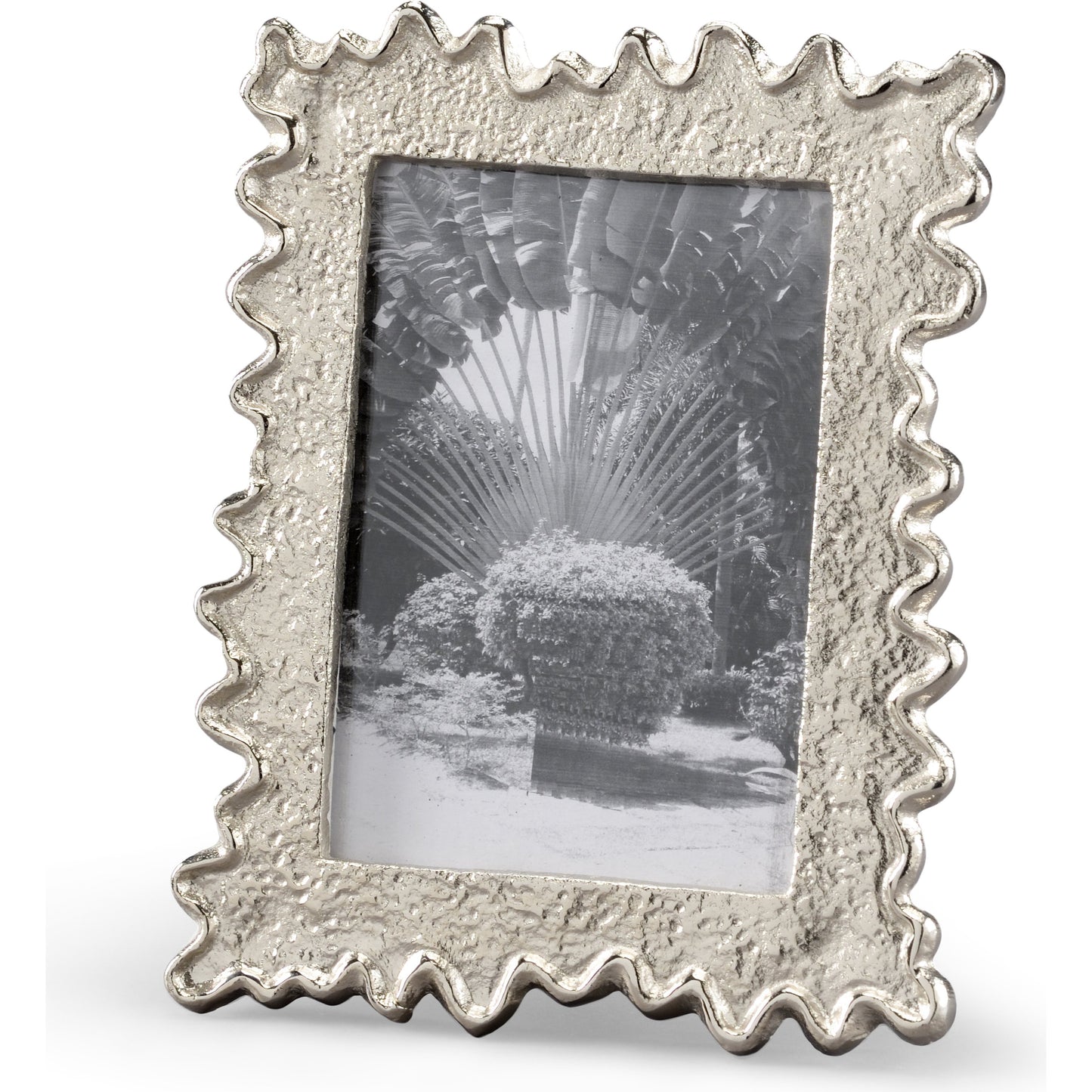 001 SR-386447 | Additional Silo | Squiggle Photo Frame by Wildwood in silver, clear. Made from cast aluminum in a modern style.