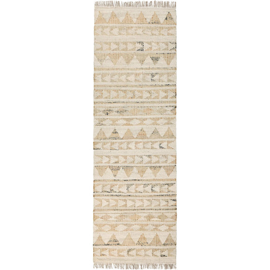 Solana Accent Rug by Villa by Classic Home in natural. Made from 80% jute, 20% cotton in a unique style.