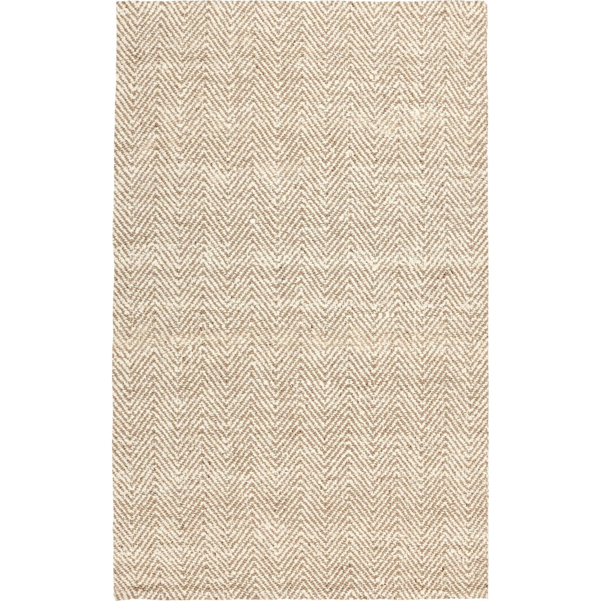 Herringbone Area Accent Rug by Villa by Classic Home in ivory. Made from 75% wool, 25% jute, cotton canvas backing for size 5x8, larger in a unique style.