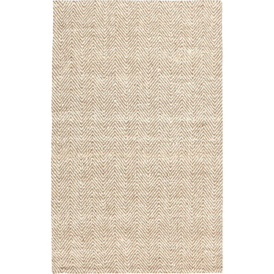 Herringbone Area Accent Rug by Villa by Classic Home in ivory. Made from 75% wool, 25% jute, cotton canvas backing for size 5x8, larger in a unique style.