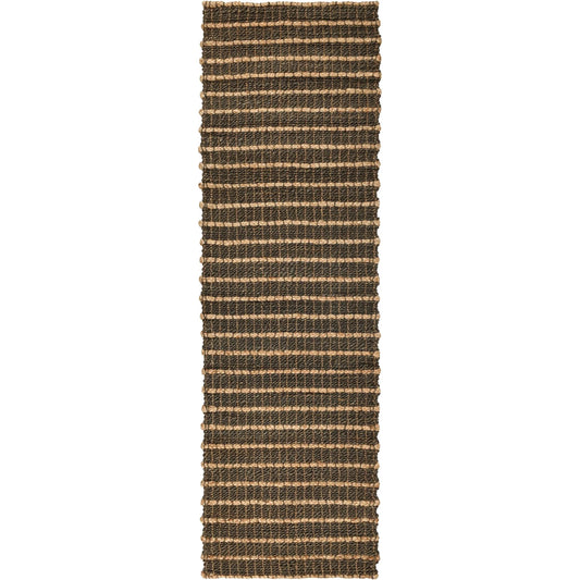 Alysa Natural  Accent Rug by Villa by Classic Home in mineral blue. Made from 100% jute in a unique style.