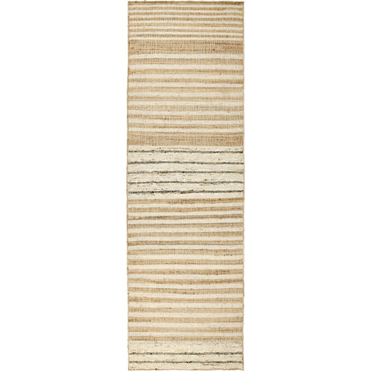 Pego Jute Accent Rug by Villa by Classic Home in natural, multi. Made from 50% jute, 40% wool, 10% cotton in a unique style.