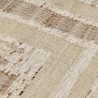 Muda Wool Blend Area Rug by Villa by Classic Home in natural, ivory. Made from 50% jute, 40% wool, 10% cotton in a unique style.