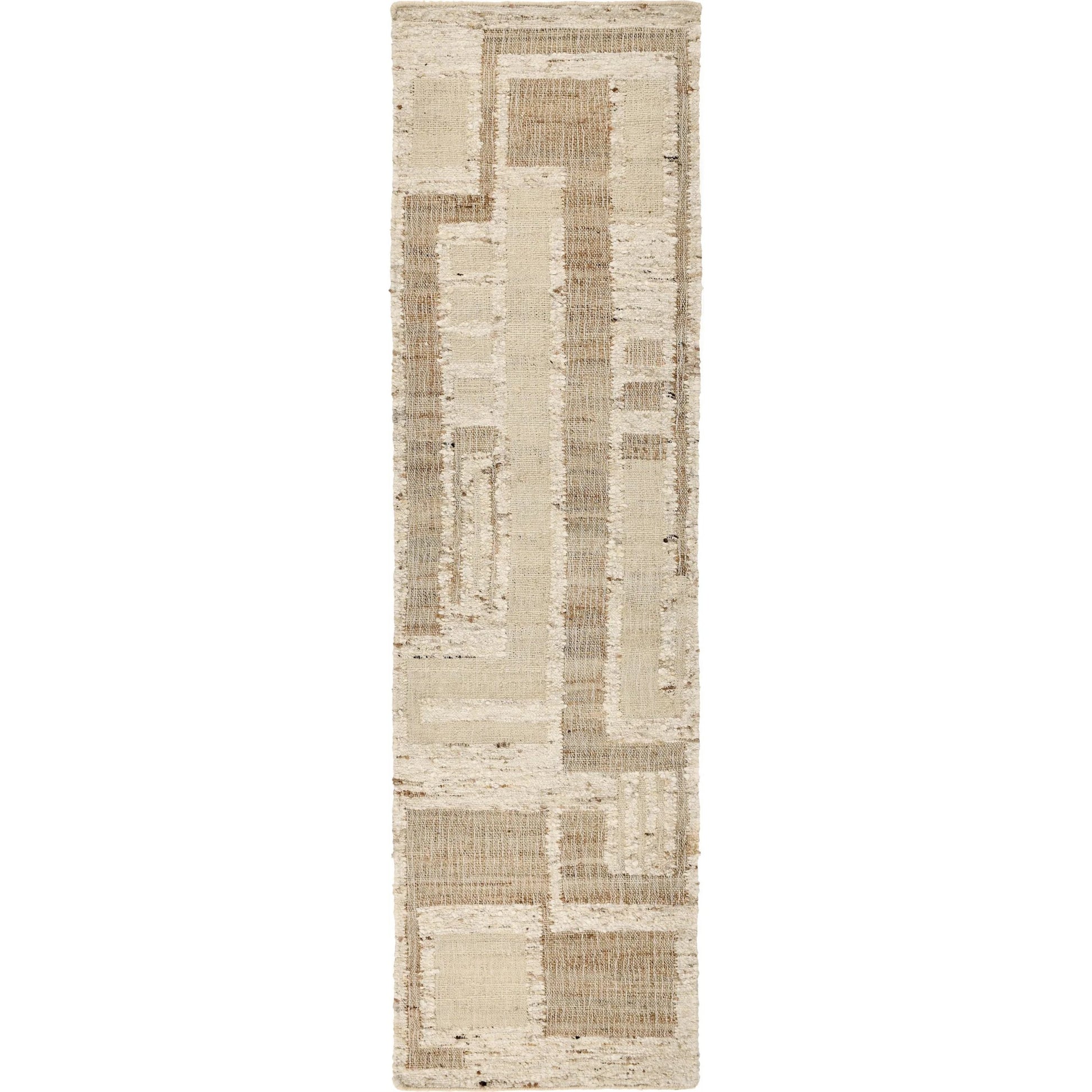 Muda Wool Blend Area Rug by Villa by Classic Home in natural, ivory. Made from 50% jute, 40% wool, 10% cotton in a unique style.
