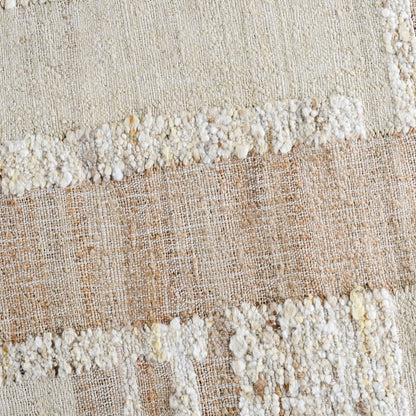 Muda Wool Blend Area Rug by Villa by Classic Home in natural, ivory. Made from 50% jute, 40% wool, 10% cotton in a unique style.