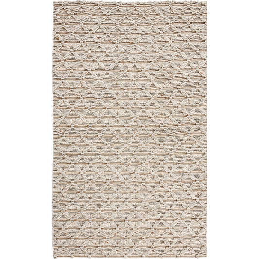 Portpla Wool Hand Loomed Accent Area Rug by Villa by Classic Home in beige. Made from 60% wool, 40% polyester in a unique style.