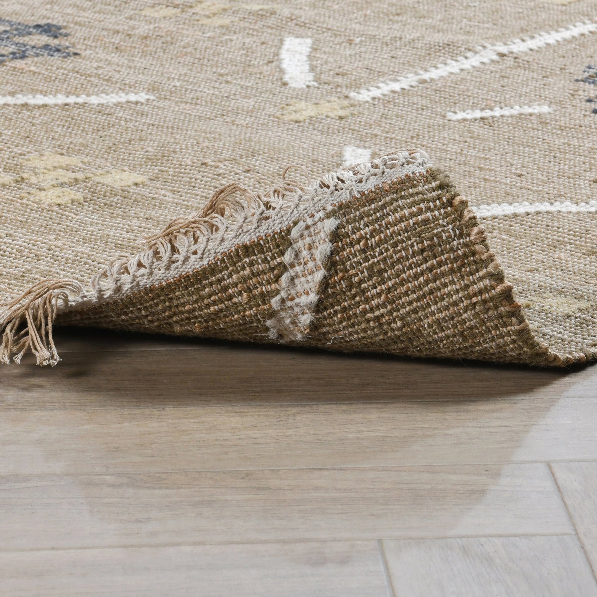 Belfast Wool Blend Area Rug by Villa by Classic Home. Made from 60% wool, 30% jute, 10% cotton in a unique style.