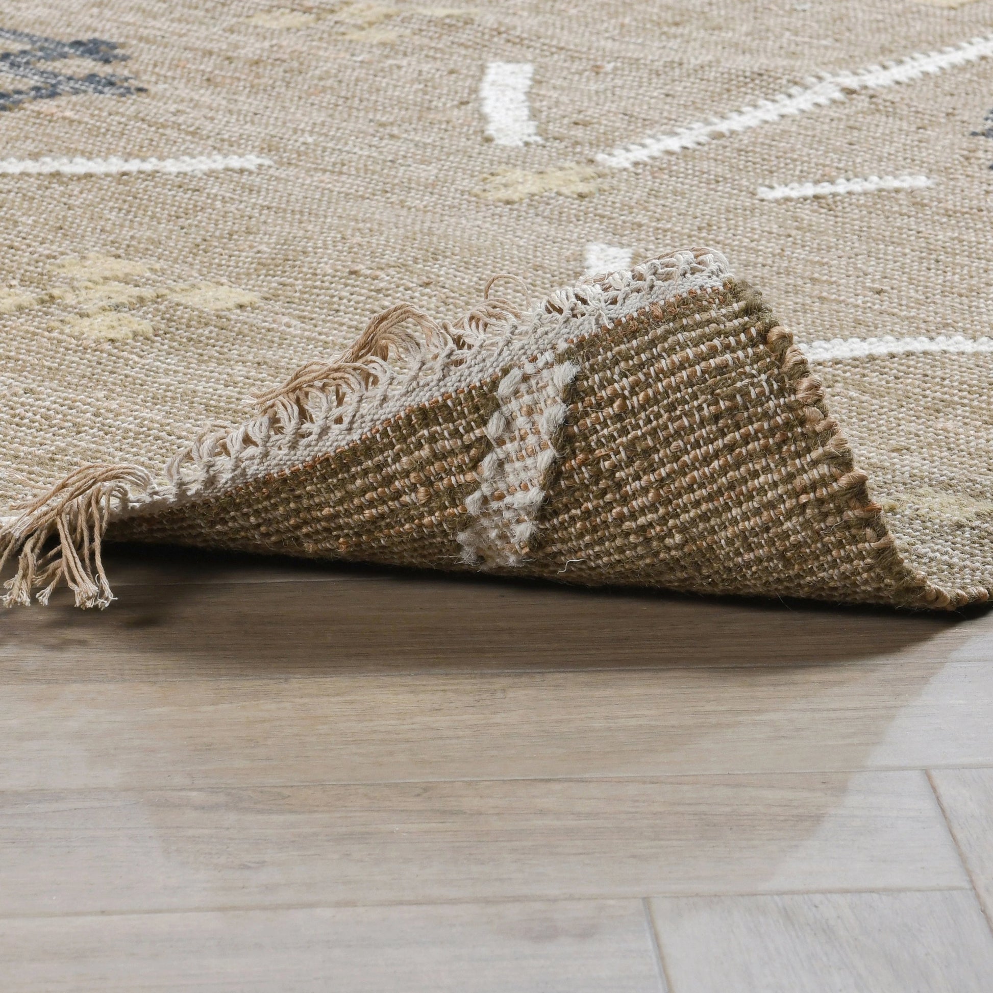 Belfast Wool Blend Area Rug by Villa by Classic Home. Made from 60% wool, 30% jute, 10% cotton in a unique style.