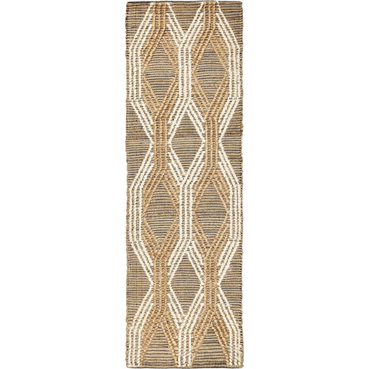 Manitou Accent Rug by Villa by Classic Home in natural, ivory. Made from 90% jute, 10% cotton in a unique style.