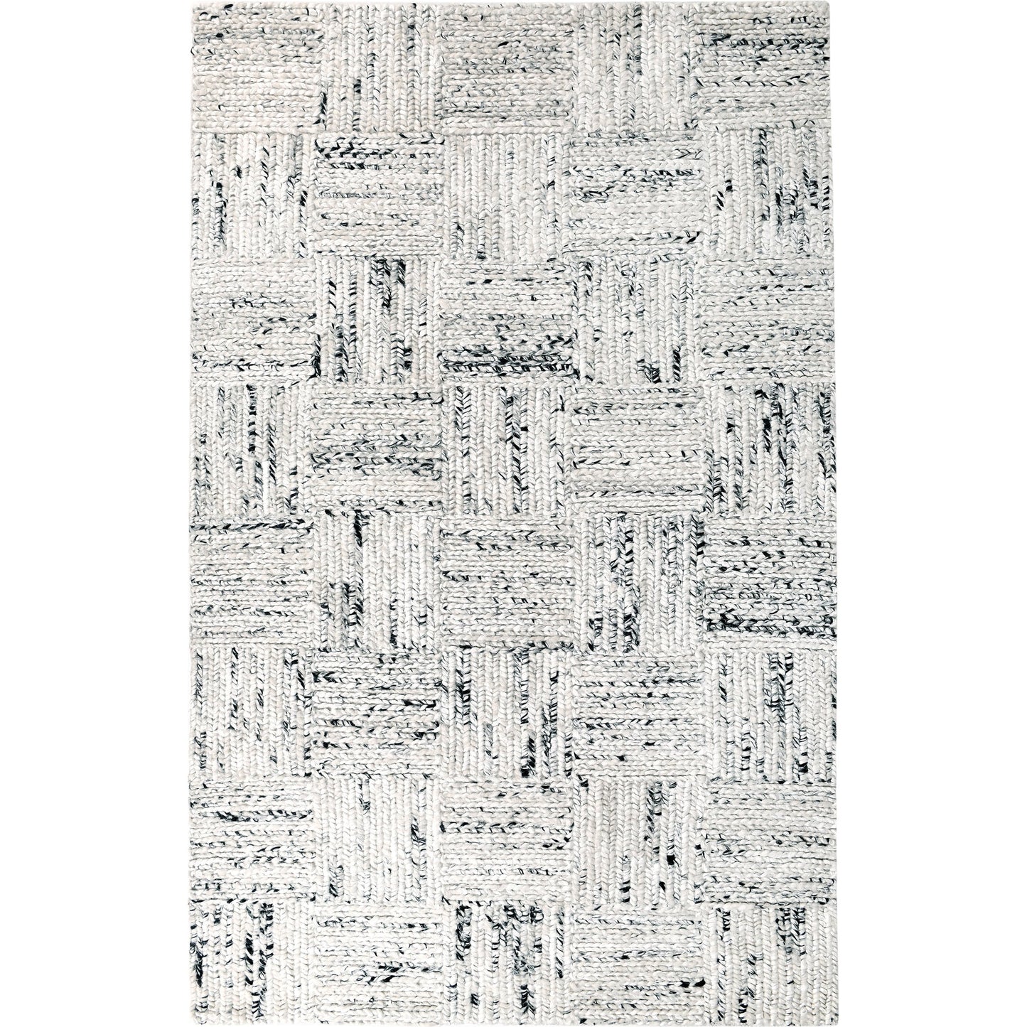 003 SI-2056265 | Primary Silo | Sosa Abstract Wool Blend Area Rug by Villa by Classic Home in ivory, black. Made from 60% wool, 25% jute, 15% cotton in a unique style.