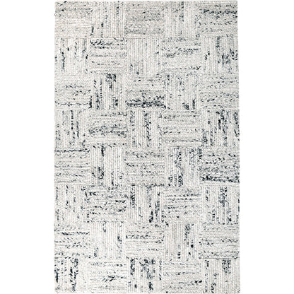 Sosa Abstract Wool Blend Area Rug by Villa by Classic Home in ivory, black. Made from 60% wool, 25% jute, 15% cotton in a unique style.