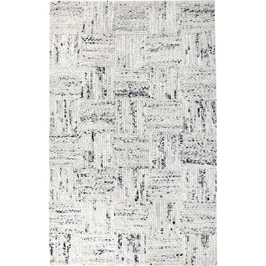 Sosa Abstract Wool Blend Area Rug by Villa by Classic Home in ivory, black. Made from 60% wool, 25% jute, 15% cotton in a unique style.