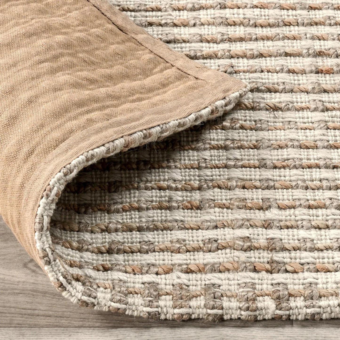 004 SI-2243158 | Closeup | Huntington Accent Area Rug by Villa by Classic Home in natural. Made from 100% jute in a unique style.