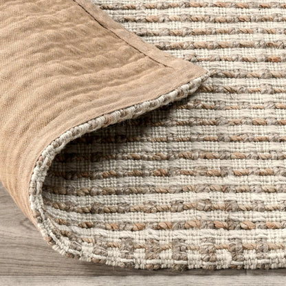 Huntington Accent Area Rug by Villa by Classic Home in natural. Made from 100% jute in a unique style.