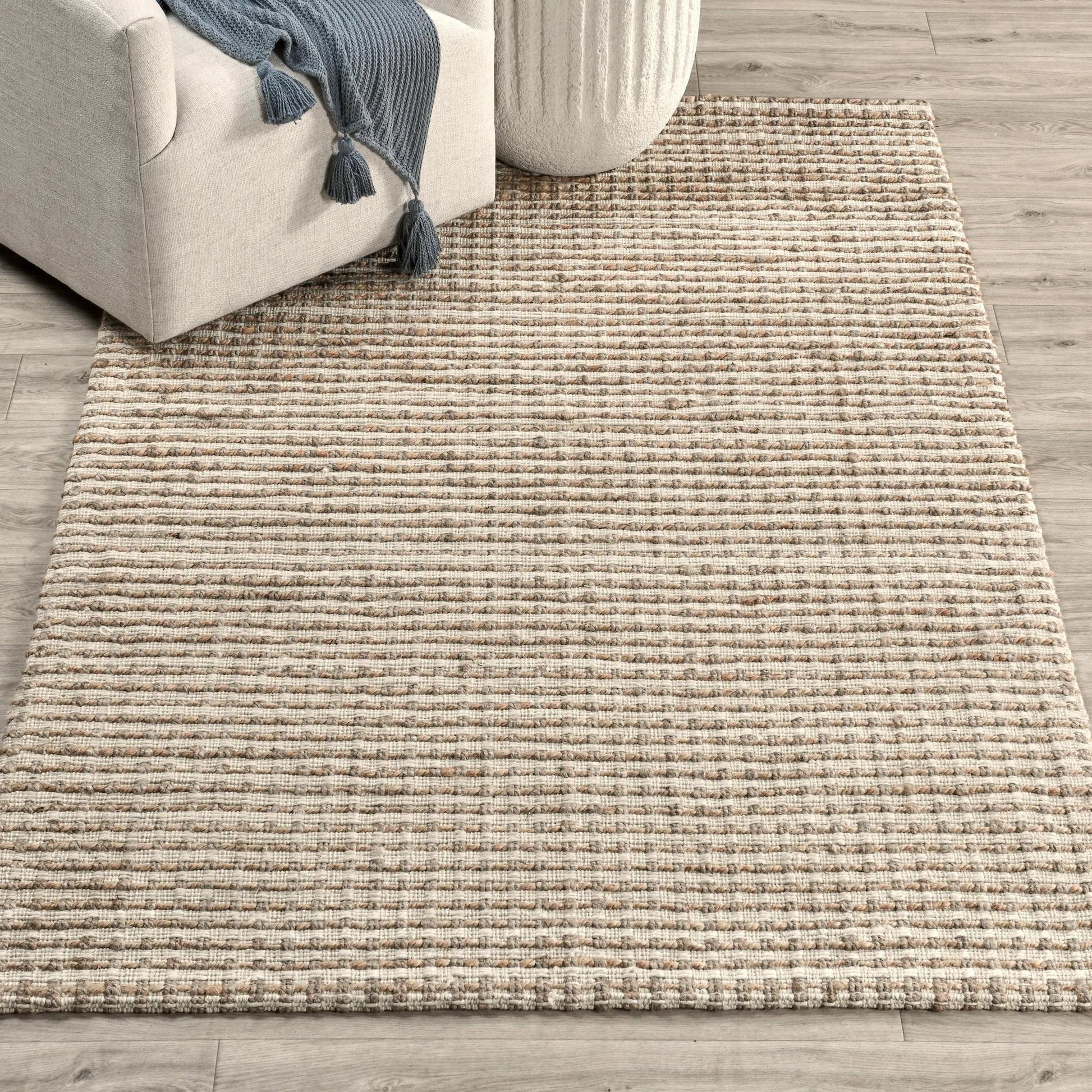 Huntington Accent Area Rug by Villa by Classic Home in natural. Made from 100% jute in a unique style.