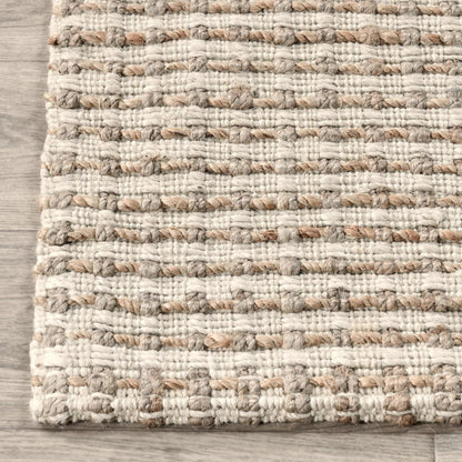 Huntington Accent Area Rug by Villa by Classic Home in natural. Made from 100% jute in a unique style.