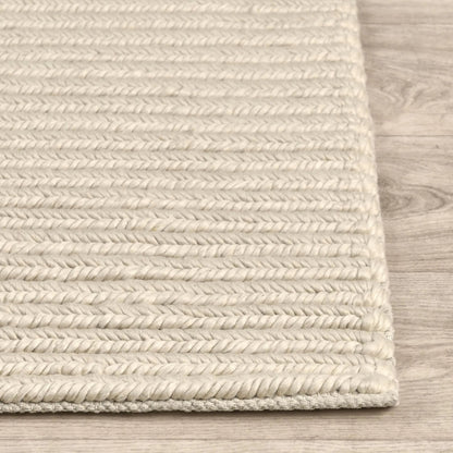 Dawson Wool Blend Fabric Handwoven Accent Area Rug by Villa by Classic Home in beige. Made from 65% polyester, 35% wool in a unique style.